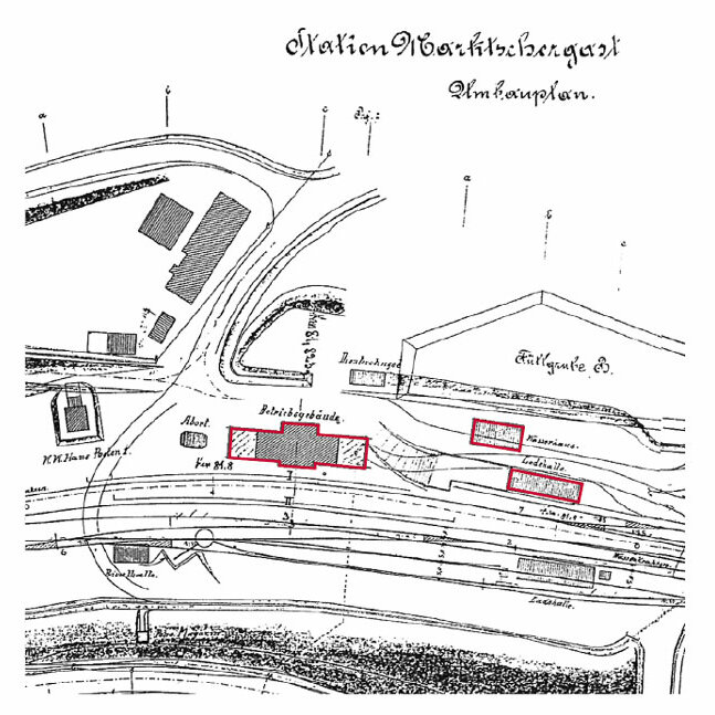 Umbauplan Marktschorgast | um 1892 | Quelle: DB Museum Nürnberg, bearb. Roland Fraas