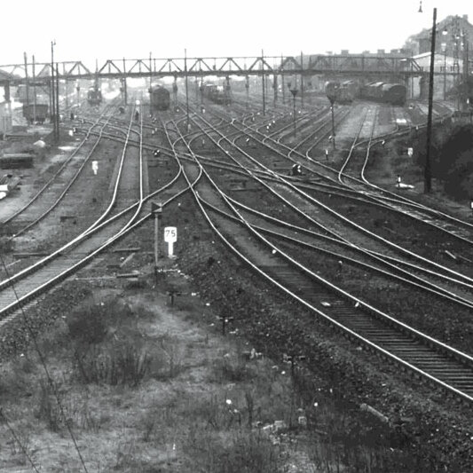 Bahnhofseinfahrt | um 1964 | Quelle: Lichtbildstelle BD Nürnberg