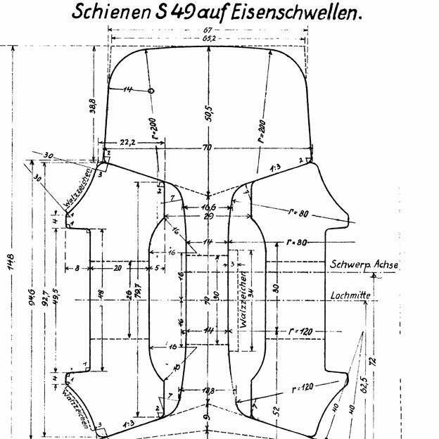 Oberbauzeichnung | um 1835–1924 | Quelle: Slg. Roland Fraas
