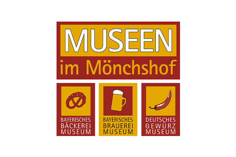Logos der "Museen im Mönchshof", das Bayereische Bäckereimuseum und das Bayerische Brauereimuseum